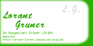 lorant gruner business card