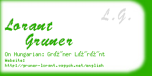 lorant gruner business card